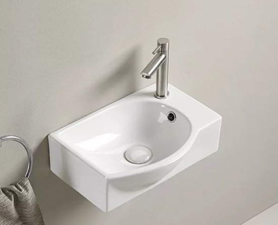Раковина GID-ceramic N9276L подвесная прямоугольная 40.5, керамика