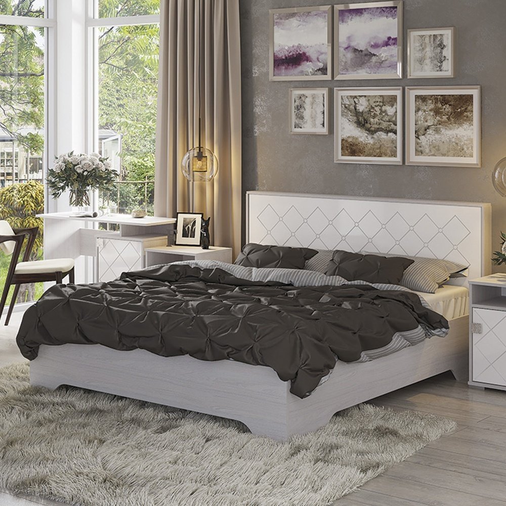 Кровать Doma Salma 4845684 160x200см белая купить,NaN
