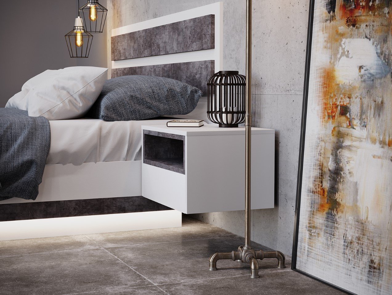 Кровать Ереке Мебель Lotos HM A 180x200см серая купить,NaN
