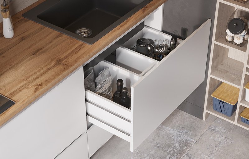 Кухонный гарнитур DOMA , 400x216х60 см, ЛДСП, белый купить,NaN