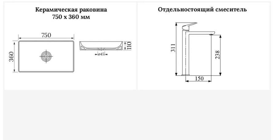 Раковина Wellsee 201000738 Pure BY накладная прямоугольная 36, фаянс купить,NaN