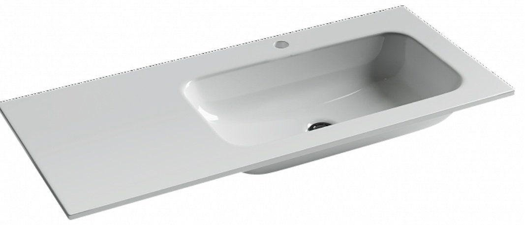 Раковина Ceramicanova CN7015 накладная прямоугольная 101, санфарфор