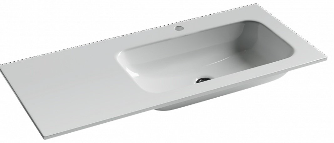 Раковина Ceramicanova CN7015 накладная прямоугольная 101, санфарфор