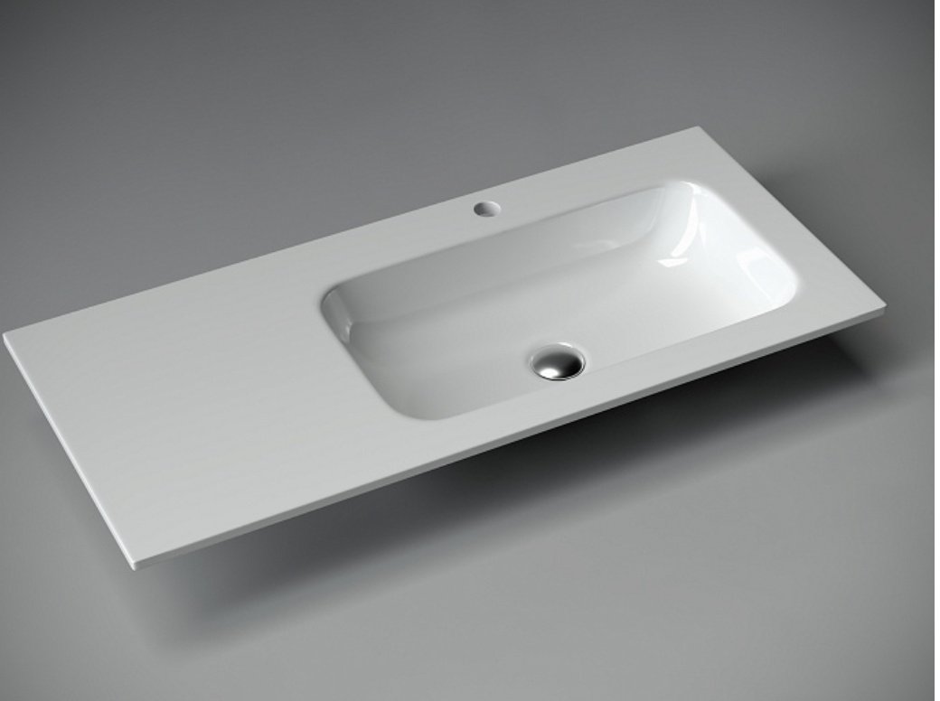 Раковина Ceramicanova CN7015 накладная прямоугольная 101, санфарфор
