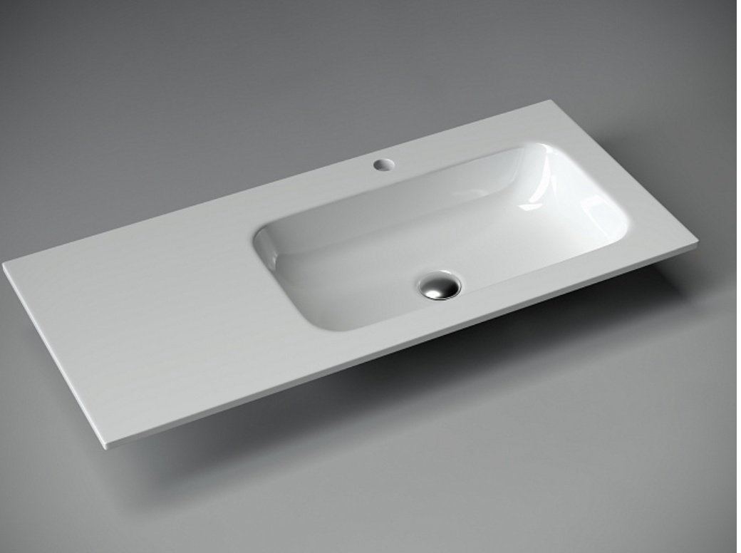 Раковина Ceramicanova CN7015 накладная прямоугольная 101, санфарфор