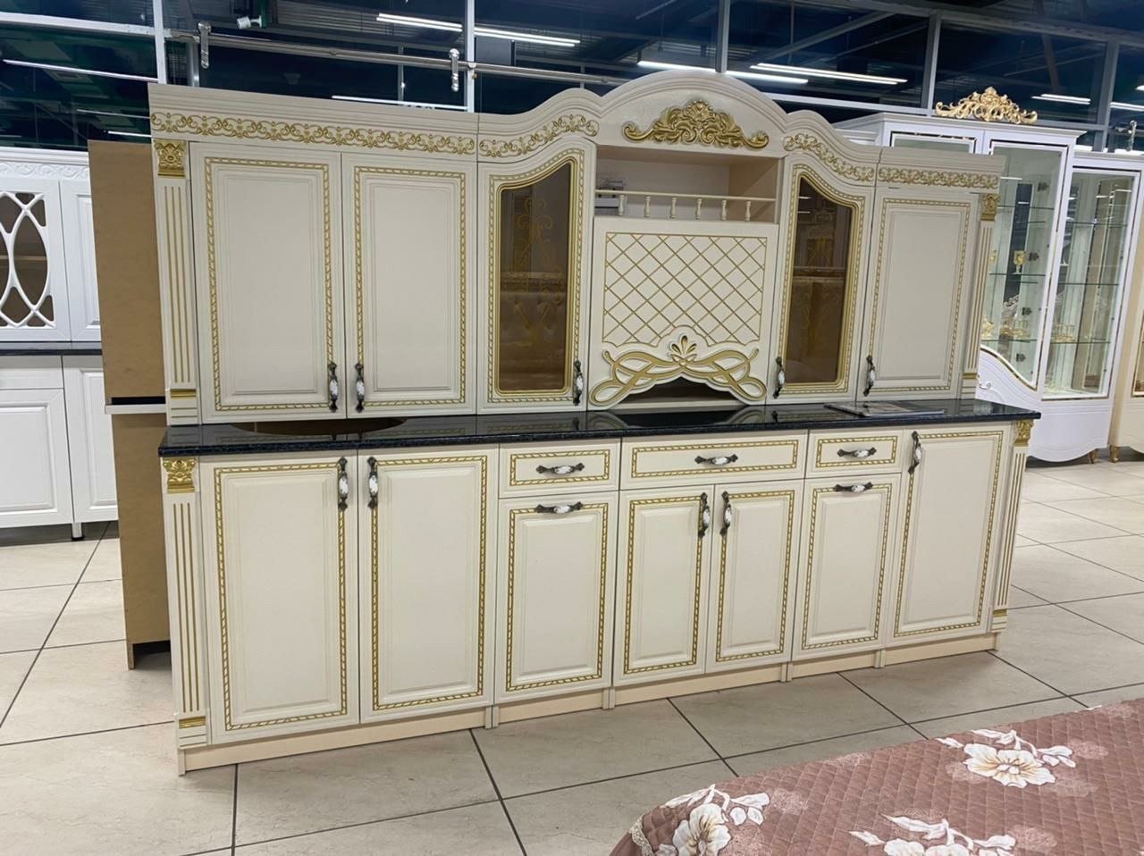 Кухонный гарнитур DOMA Yasmena Lite, 280x244х60 см, ЛДСП, кремовый купить,NaN