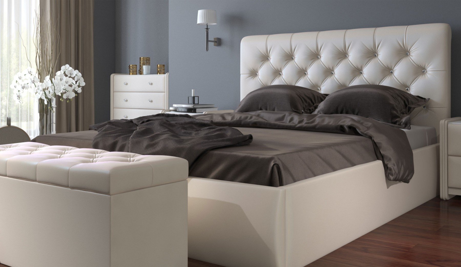 Кровать Imperial Беатриче 160x200см сПМ слоновая кость купить,NaN