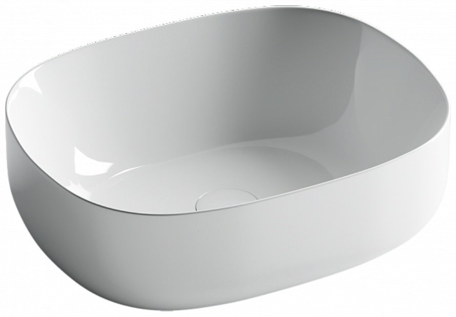 Раковина Ceramicanova CN6018 накладная прямоугольная 46, санфарфор