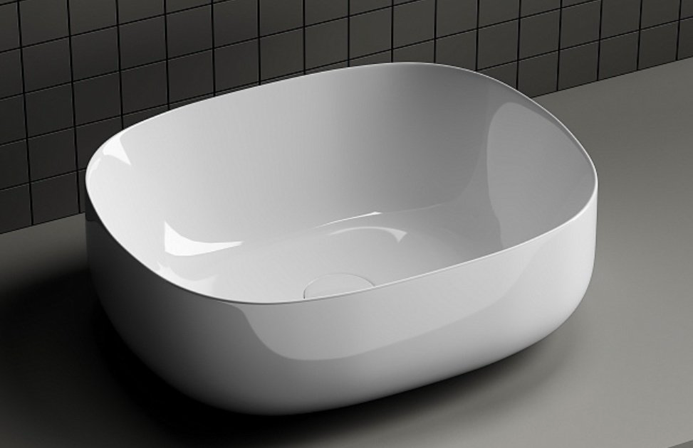 Раковина Ceramicanova CN6018 накладная прямоугольная 46, санфарфор купить,115900