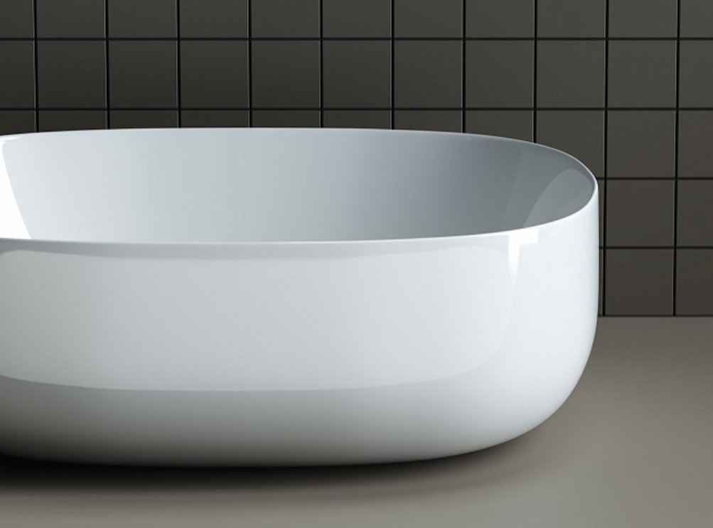 Раковина Ceramicanova CN6018 накладная прямоугольная 46, санфарфор
