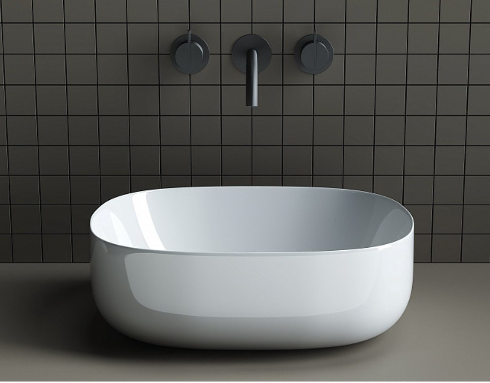 Раковина Ceramicanova CN6018 накладная прямоугольная 46, санфарфор купить,115900