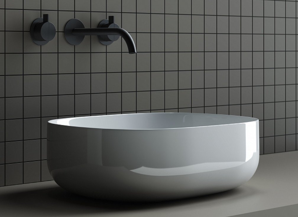 Раковина Ceramicanova CN6018 накладная прямоугольная 46, санфарфор