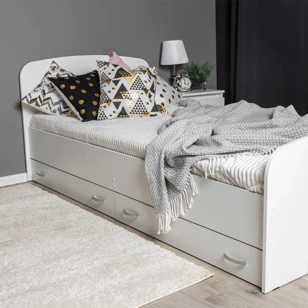 Кровать Doma Виктория new 90 1043885 90х200см белая купить,NaN
