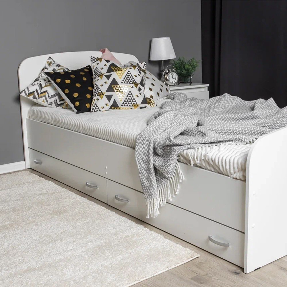 Кровать Doma Виктория new 90 1043885 90х200см белая купить,NaN