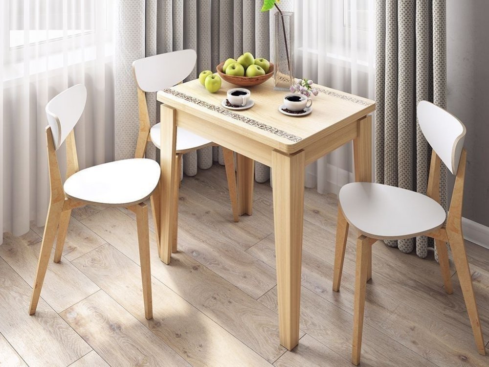 Обеденный стол DOMA Fantasy 561252, 80х60x77 см, ЛДСП, бежевый купить,NaN