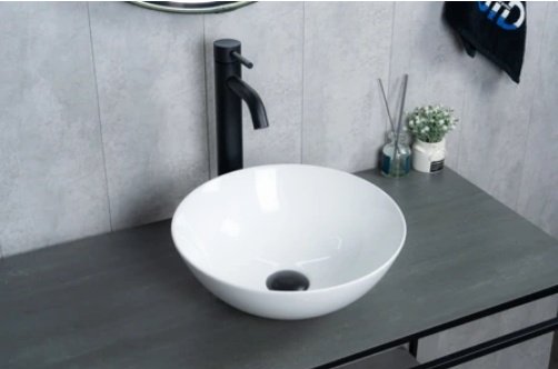 Раковина GID-ceramic 9081W накладная овальная 36, керамика