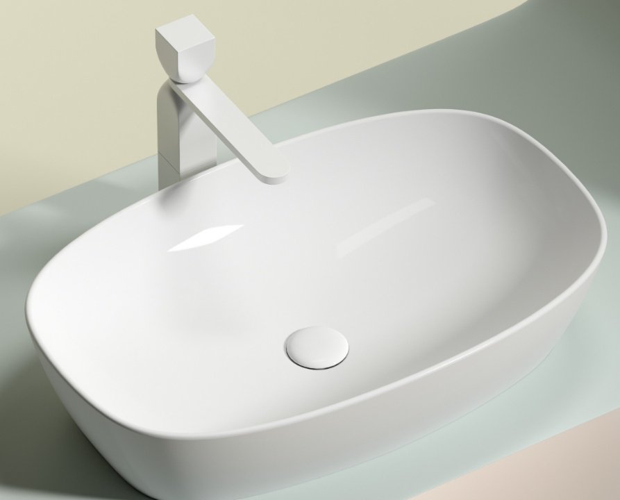 Раковина Ceramicanova CN6049 накладная овальная 60, санфарфор