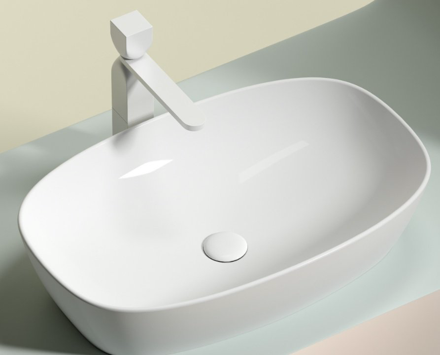 Раковина Ceramicanova CN6049 накладная овальная 60, санфарфор купить,221500