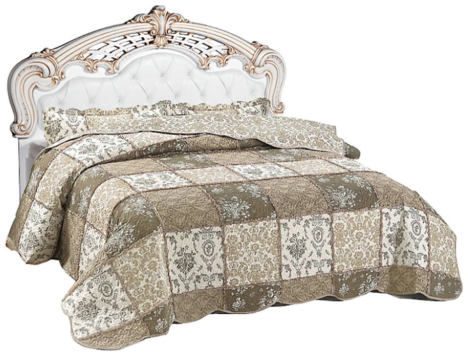 Кровать Doma Розалия КМК 0456.6-01 160x200см бело-золотистая купить,NaN