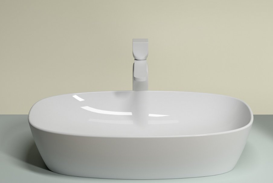 Раковина Ceramicanova CN6049 накладная овальная 60, санфарфор