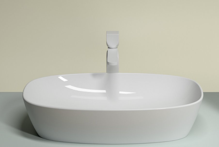 Раковина Ceramicanova CN6049 накладная овальная 60, санфарфор купить,221500