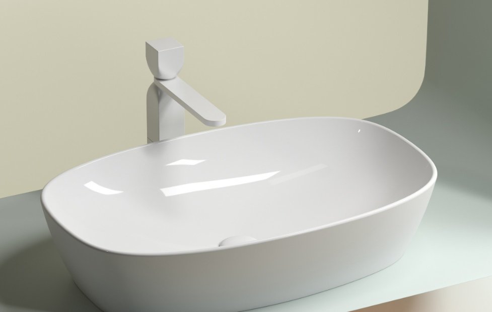 Раковина Ceramicanova CN6049 накладная овальная 60, санфарфор