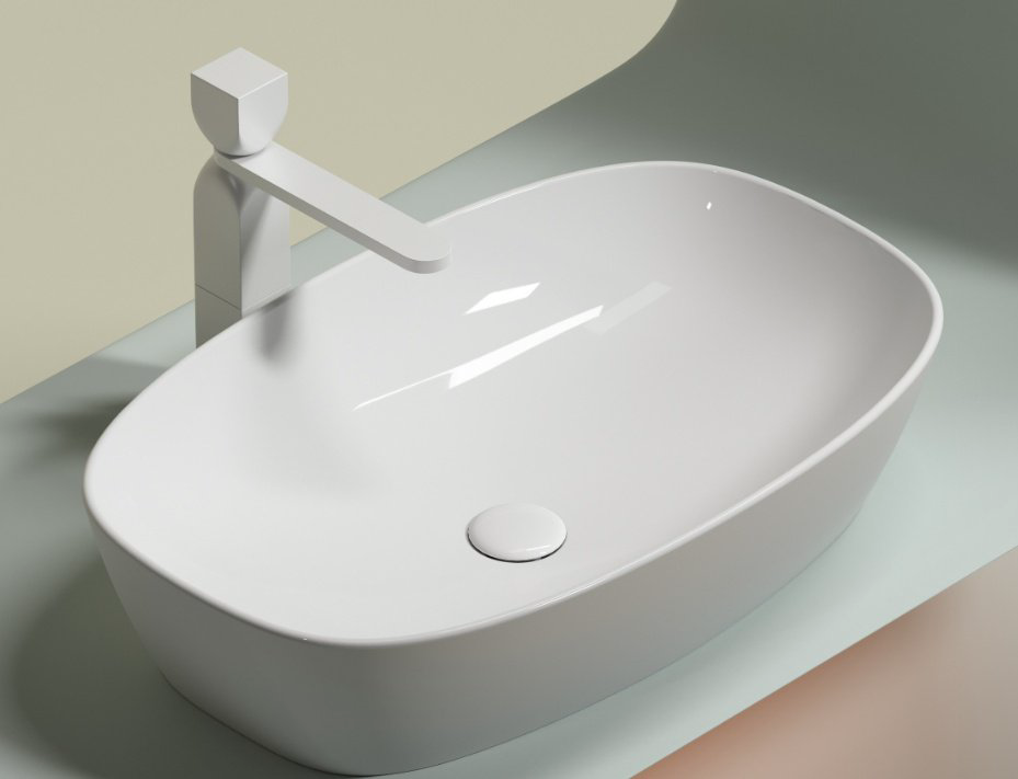 Раковина Ceramicanova CN6049 накладная овальная 60, санфарфор купить,221500