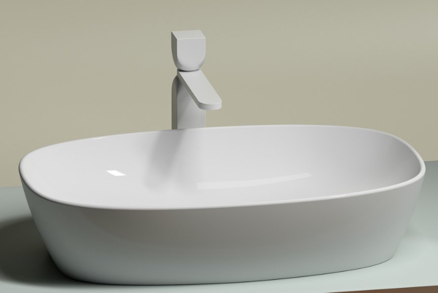 Раковина Ceramicanova CN6049 накладная овальная 60, санфарфор