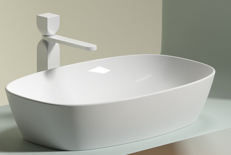 Раковина Ceramicanova CN6049 накладная овальная 60, санфарфор