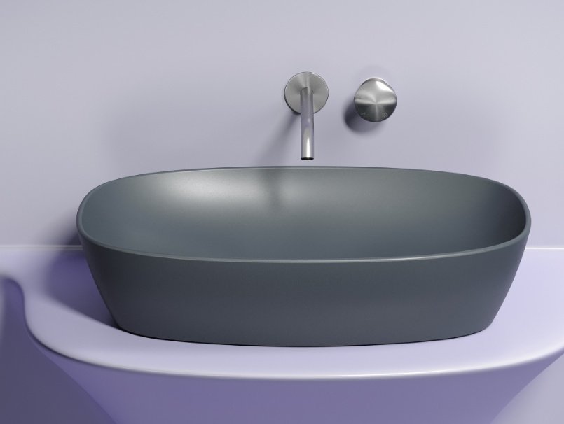Раковина Ceramicanova CN6049MDH накладная овальная 60, санфарфор