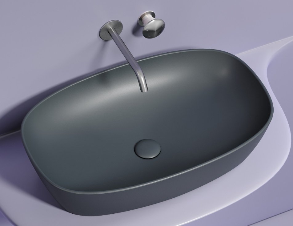 Раковина Ceramicanova CN6049MDH накладная овальная 60, санфарфор