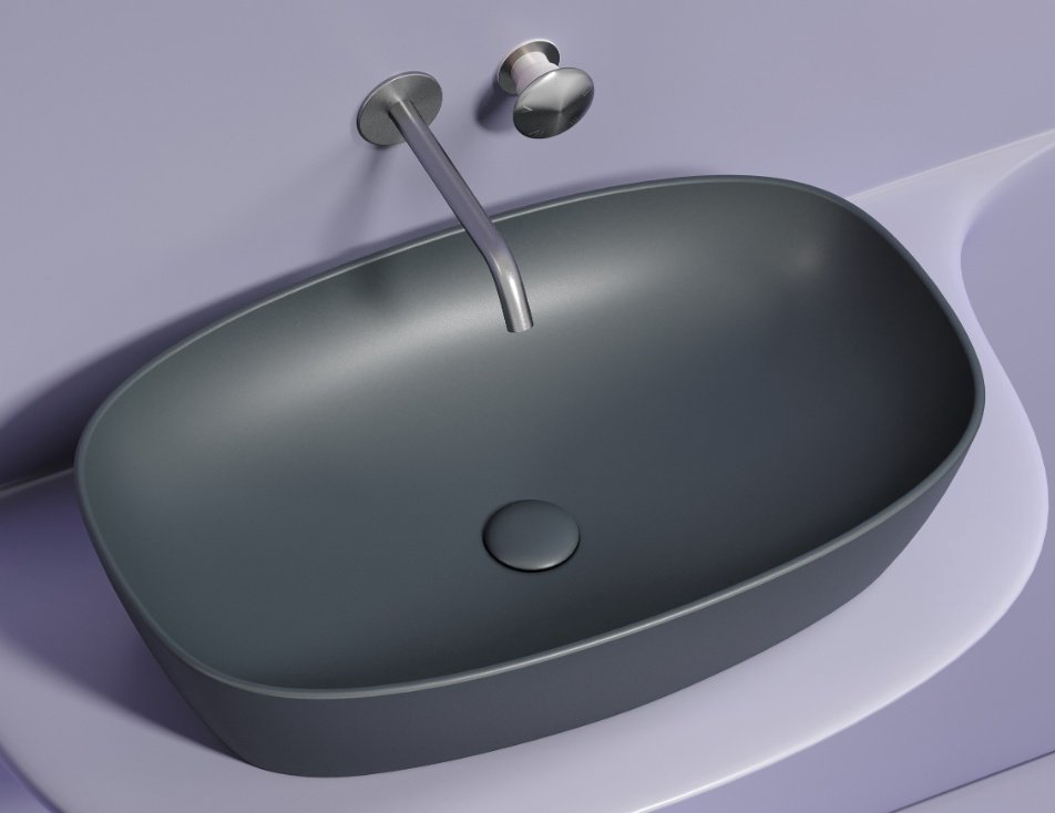 Раковина Ceramicanova CN6049MDH накладная овальная 60, санфарфор купить,346400