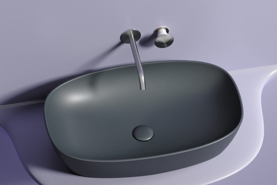 Раковина Ceramicanova CN6049MDH накладная овальная 60, санфарфор