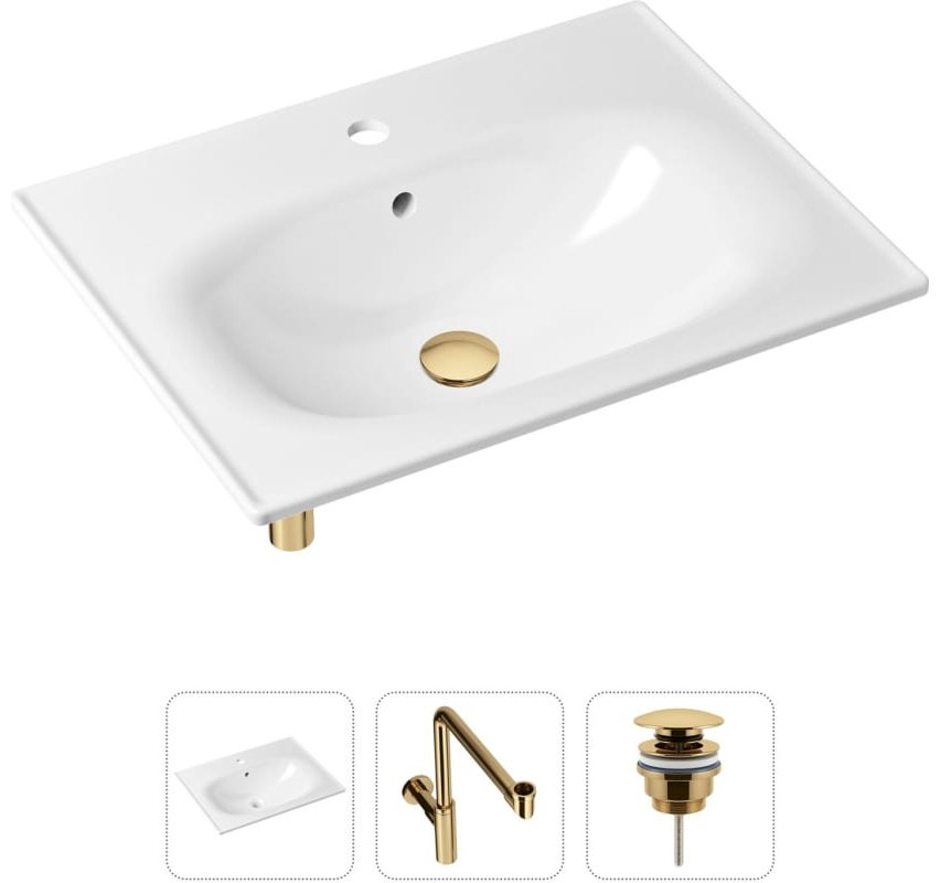 Раковина Lavinia Boho Bathroom Sink 21520482 врезная прямоугольная 46, фарфор купить,NaN