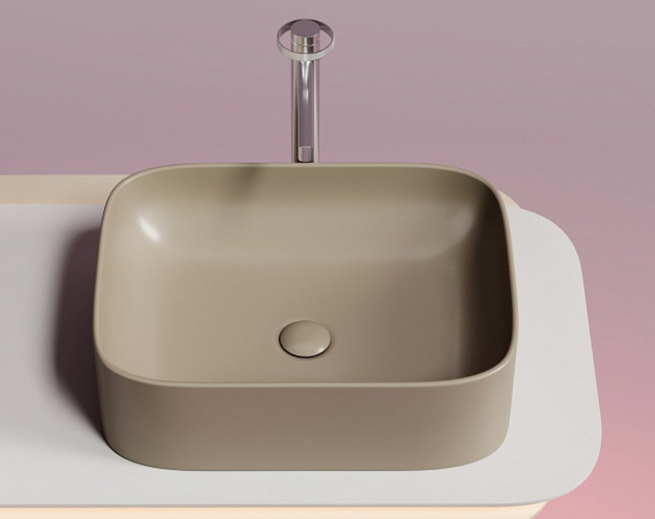 Раковина Ceramicanova CN6052MC накладная прямоугольная 50, санфарфор