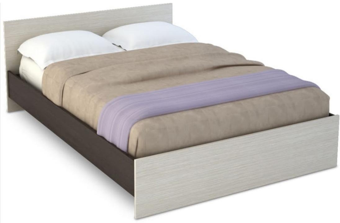 Кровать Doma Bassa 120x200см с матрасом бежево-коричневая купить,NaN