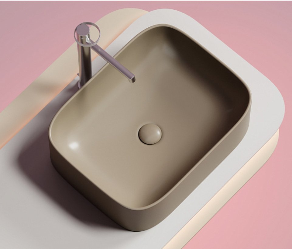 Раковина Ceramicanova CN6052MC накладная прямоугольная 50, санфарфор