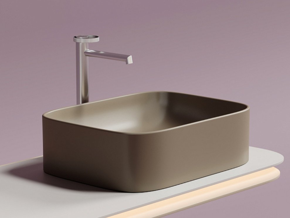 Раковина Ceramicanova CN6052MC накладная прямоугольная 50, санфарфор