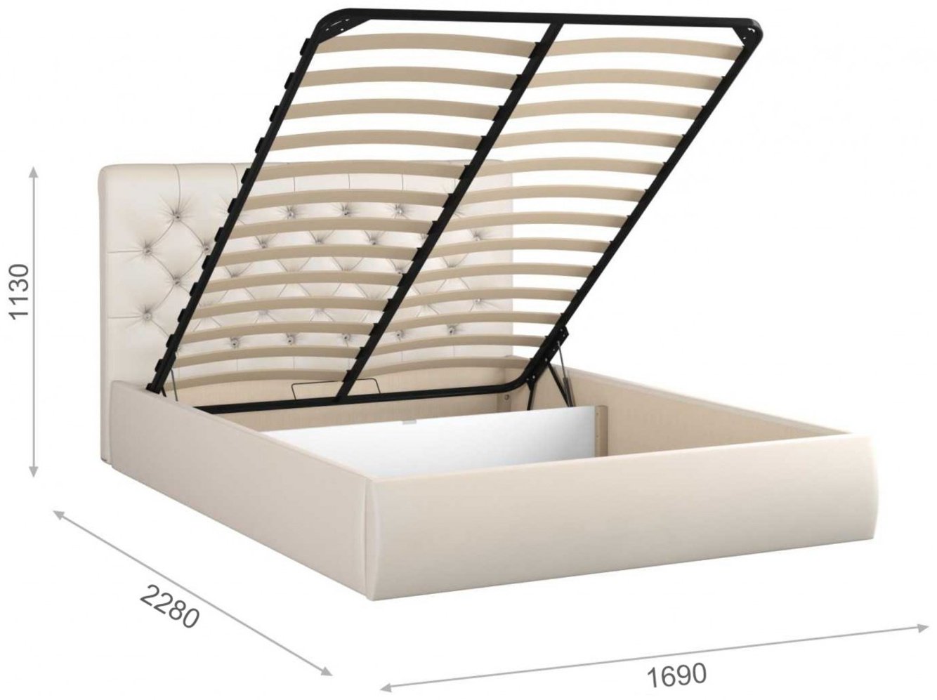 Кровать Imperial Беатриче с ПМ Marvel Pearl Shell 160х200см белая купить,NaN