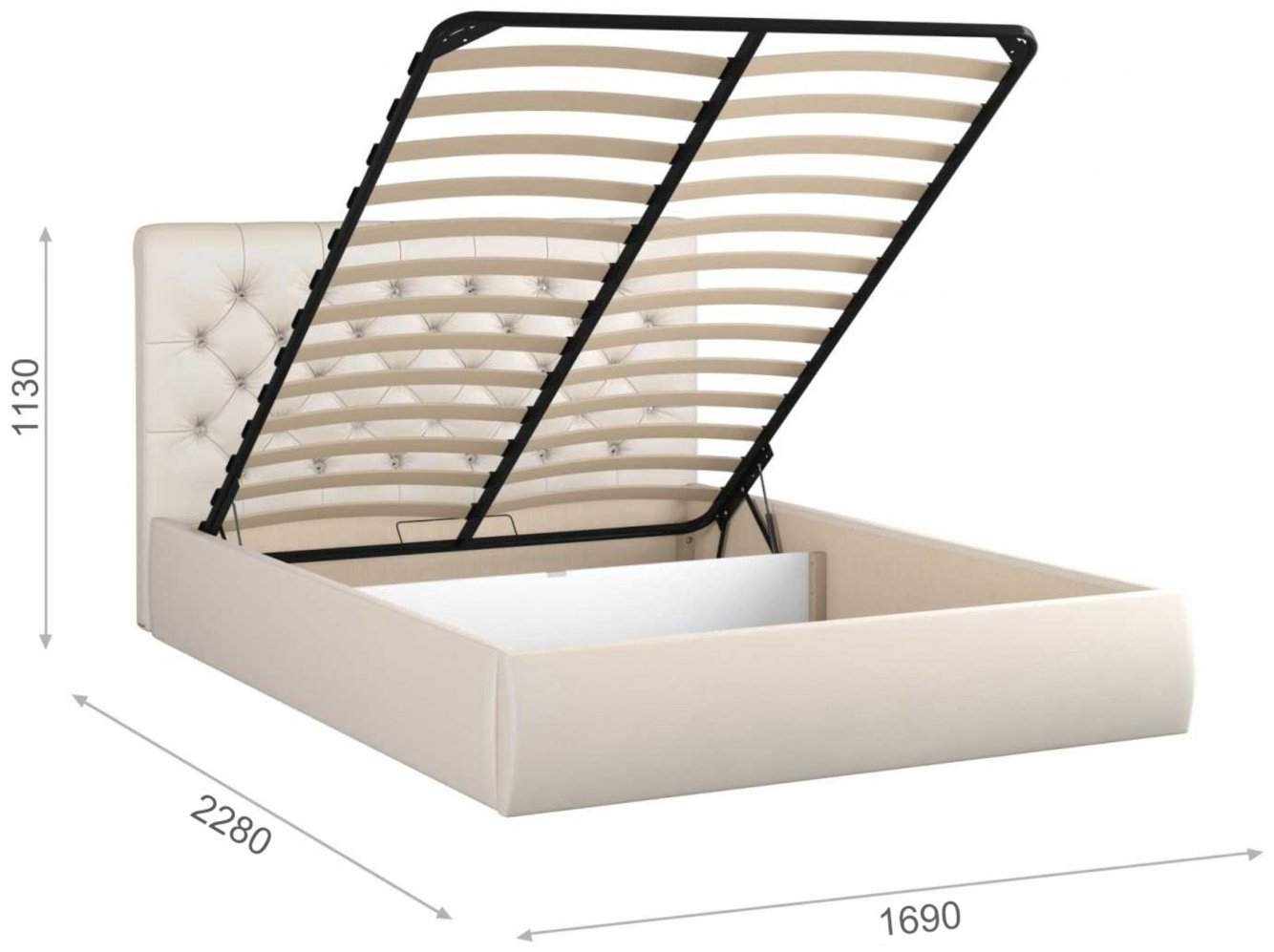 Кровать Imperial Беатриче с ПМ Marvel Pearl Shell 160х200см белая купить,NaN