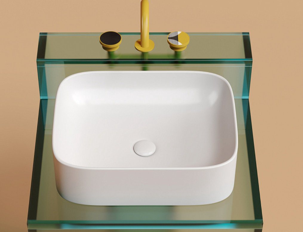Раковина Ceramicanova CN6052MW накладная прямоугольная 50, санфарфор купить,295700