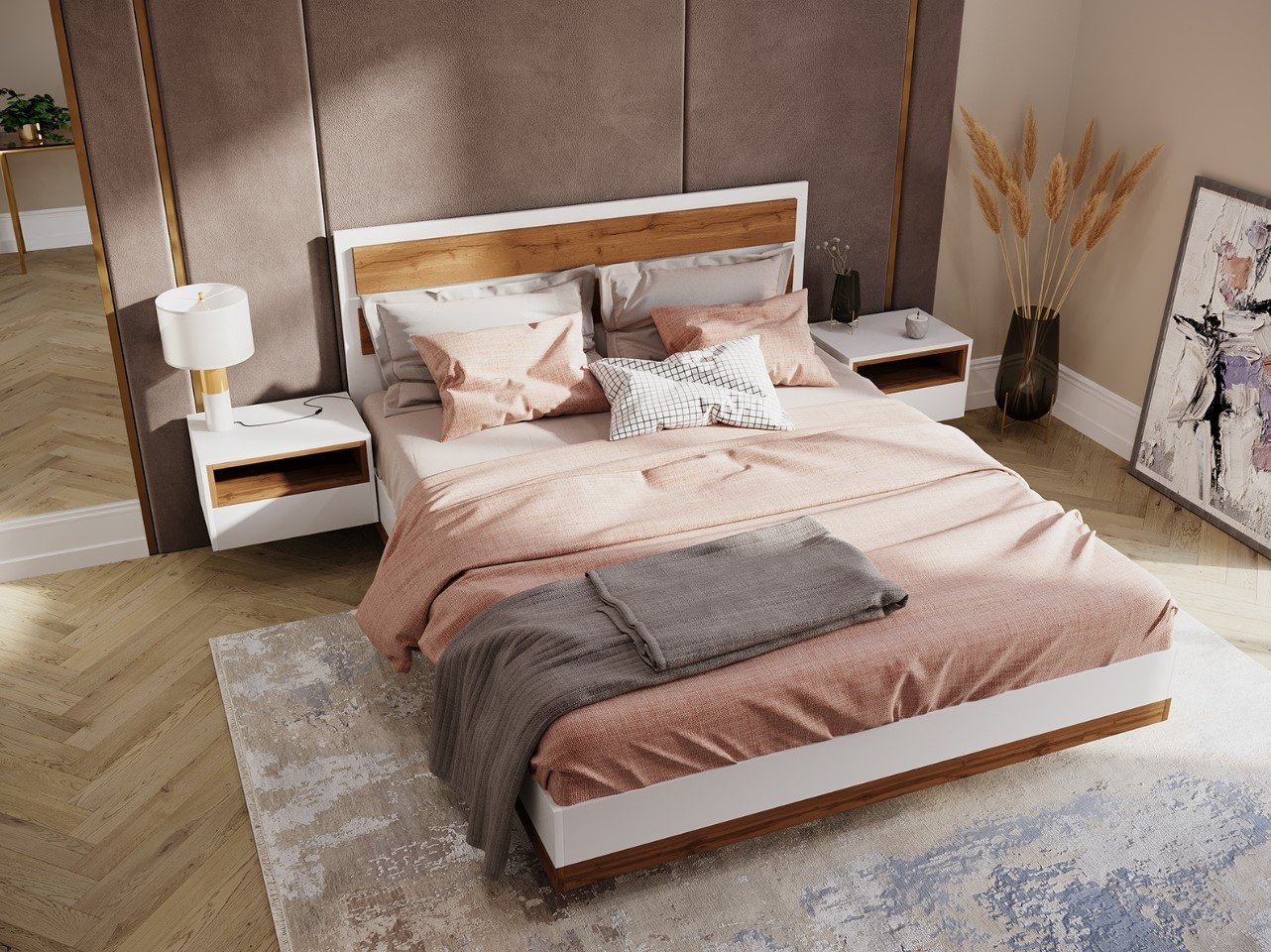 Кровать Ереке Мебель Lotos HM 180x200см светло-коричневая купить,NaN