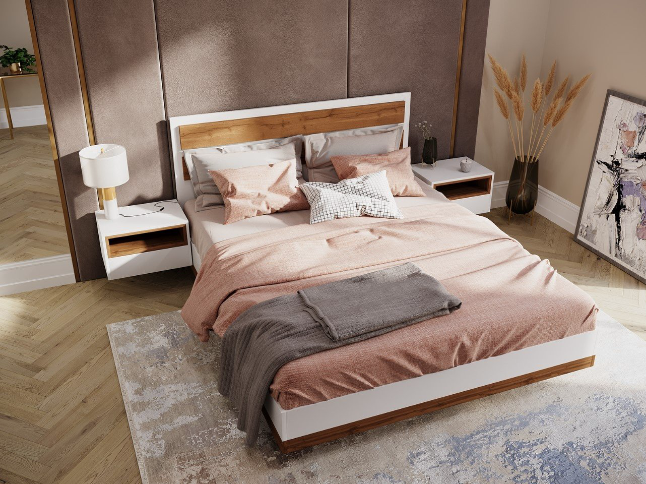 Кровать Ереке Мебель Lotos HM 180x200см светло-коричневая купить,NaN