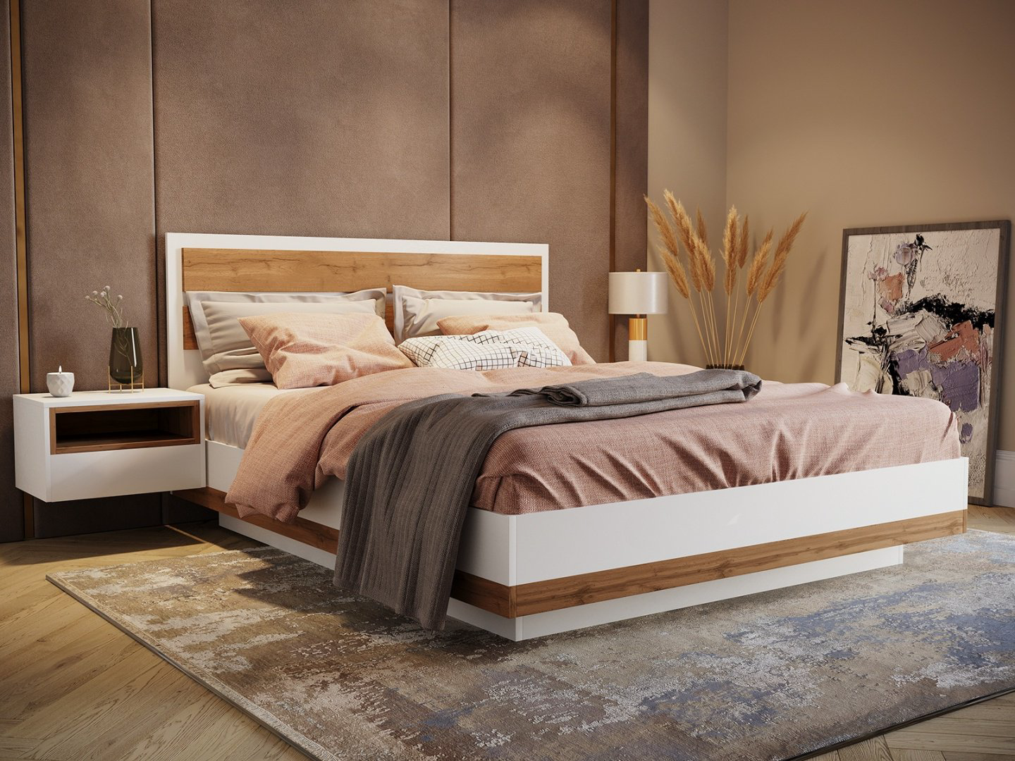 Кровать Ереке Мебель Lotos HM 180x200см светло-коричневая купить,NaN