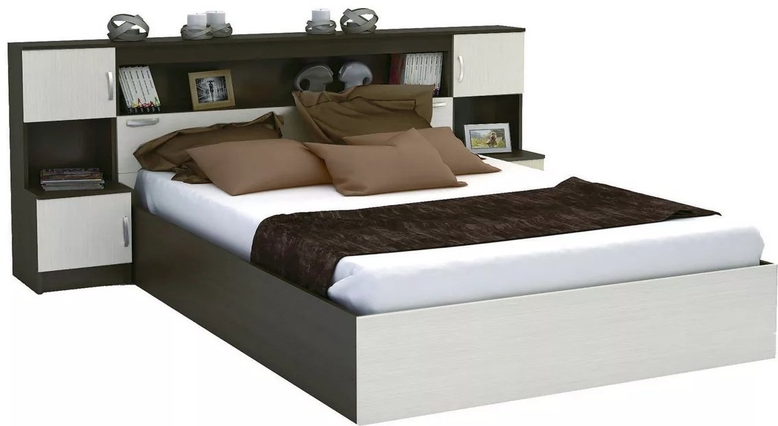 Кровать Doma Bassa 511651 160x200см бежево-коричневая купить,NaN