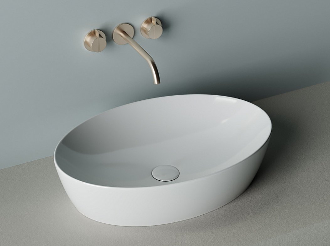 Раковина Ceramicanova Element CN5018 накладная овальная 62, санфарфор купить,NaN