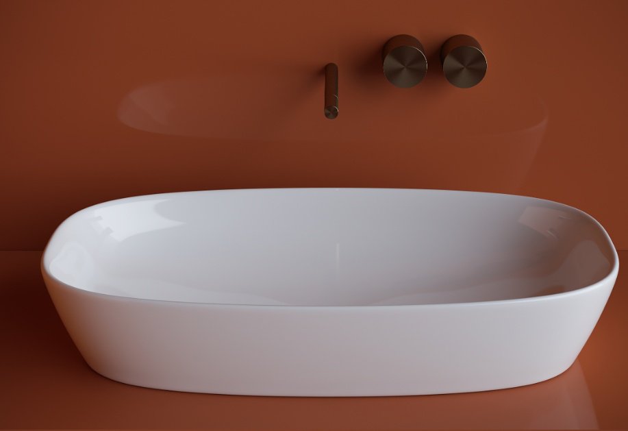 Раковина Ceramicanova CN5040 накладная овальная 70, санфарфор купить,190600