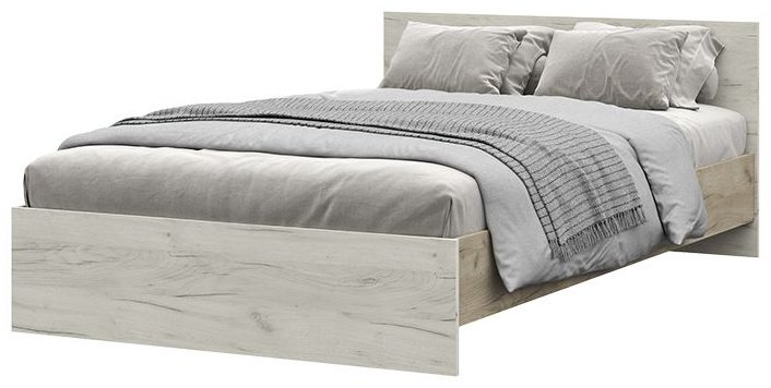 Кровать Doma BS 160x200см с матрасом светло-серый/светло-коричневый купить,NaN