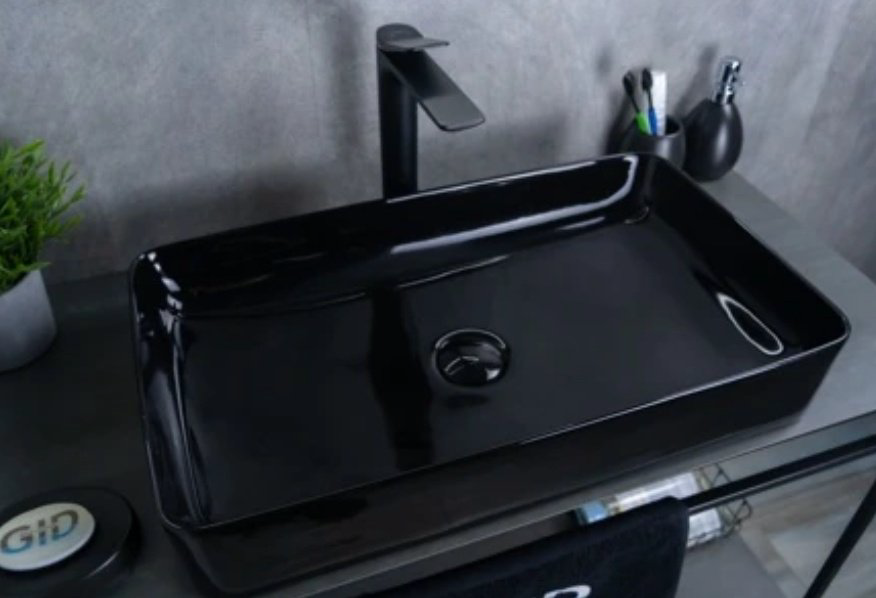 Раковина GID-ceramic BL9396 накладная прямоугольная 60, керамика купить,56317