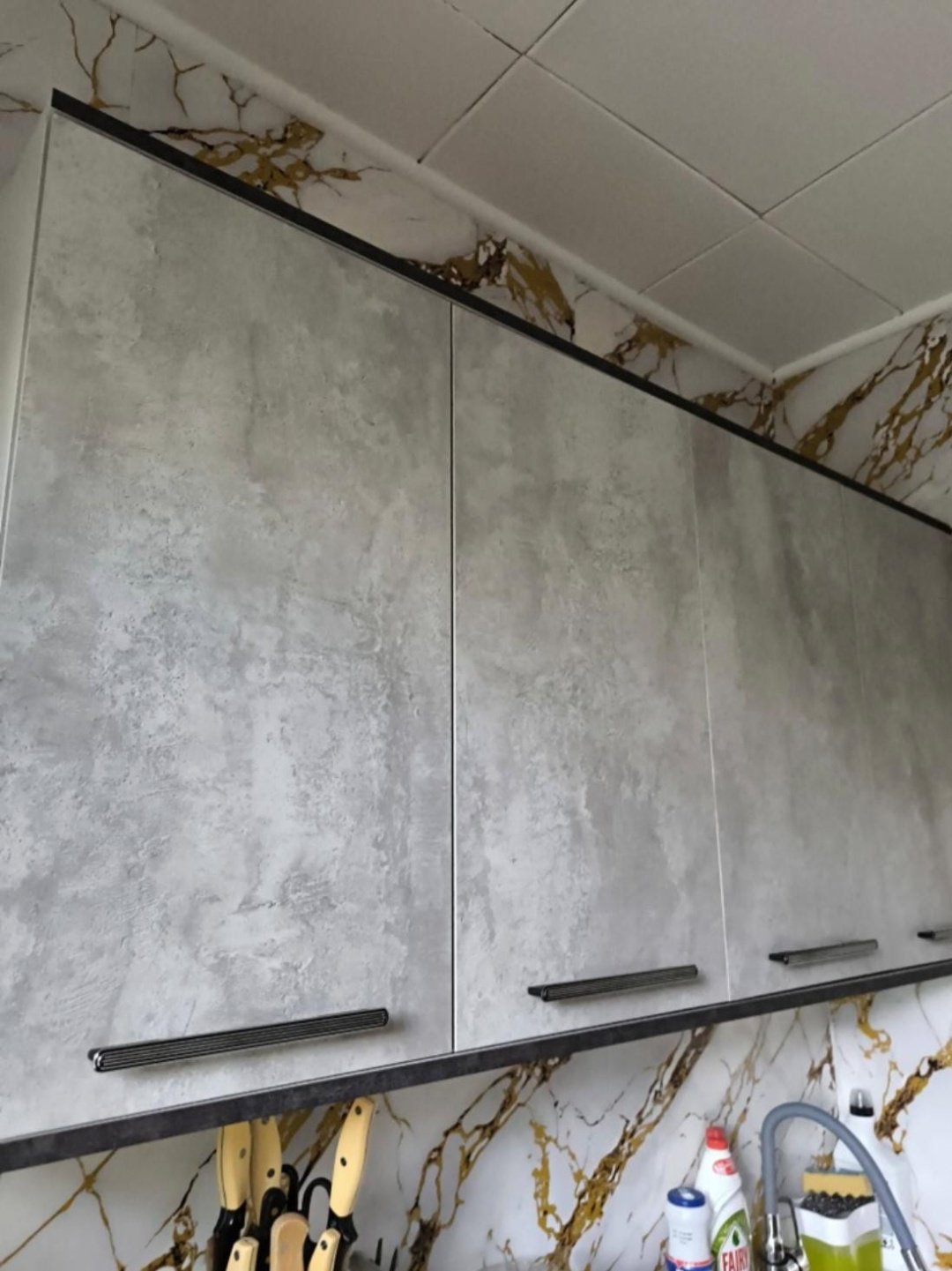 Кухонный гарнитур DOMA , 180x218х60 см, ЛДСП, темно-серый